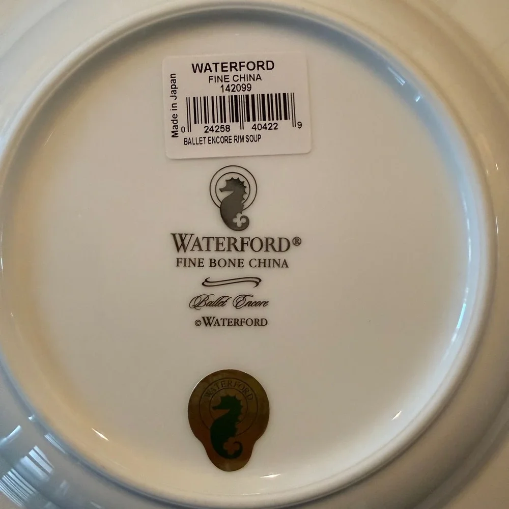 Waterford Ballet Encore Rim Soup Bowl Fine Bone China NWT Discontinued 2006-2009